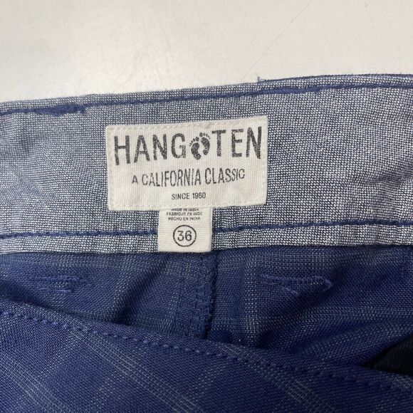 3 for $25-Hang Ten Shorts Men's Size 38 Navy Blue Classic Fit Casual Chino - Picture 3 of 10